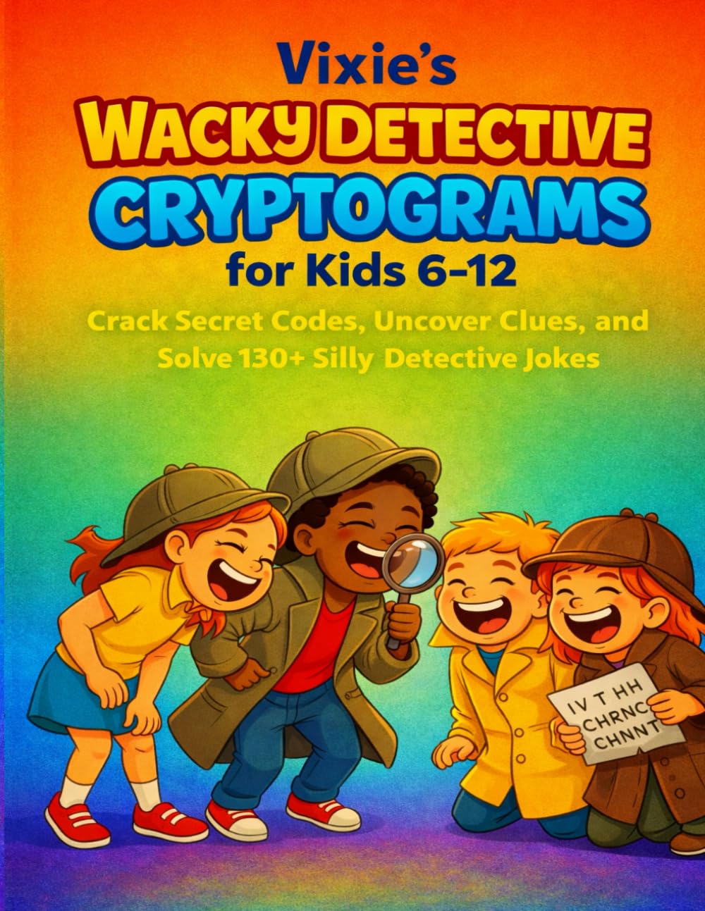 Vixie’s Wacky Detective Cryptograms for Kids 6–12: Crack Secret Codes, Uncover Clues, and Solve 130+ Silly Detective Jokes