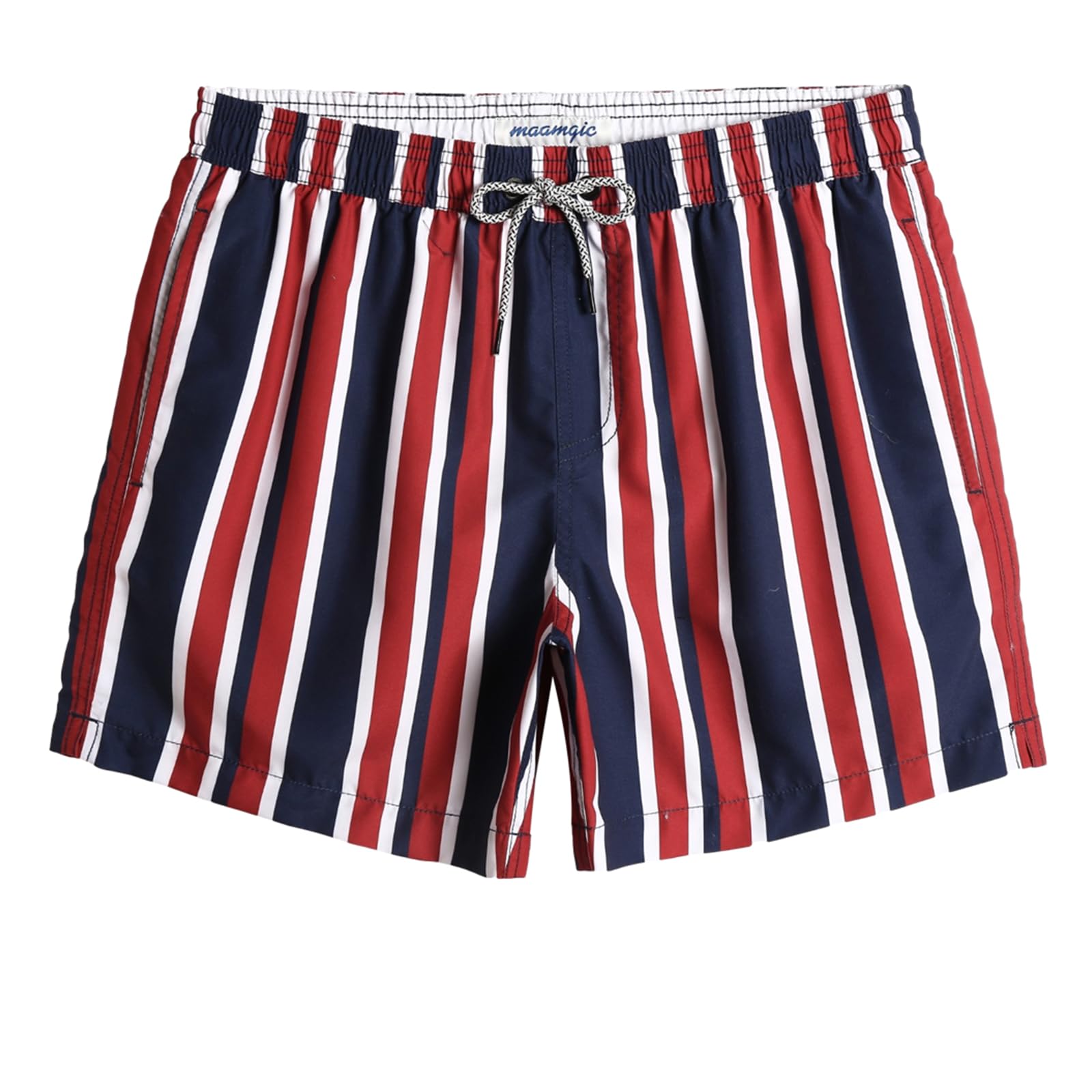 maamgic Mens Swim Trunks 5 Inch with Mesh Liner Breathable for Beach