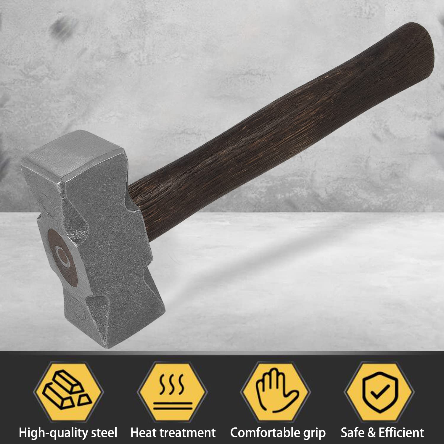 Martillo de forja cuadrado para herrero herrero