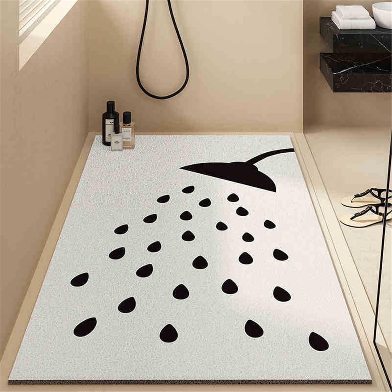 SSDDLZEQ High-end Stylish Cute Rubber Loofah Mat For Shower(Shower,60x90cm)