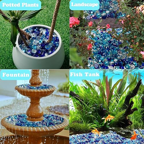 Miniatura 5 de Cuentas de vidrio de fuego de 20 libras para hoguera, rocas de vidrio para hoguera de 0.6 a 0.7 pulgadas, rocas de vidrio natural, propano o gas,
