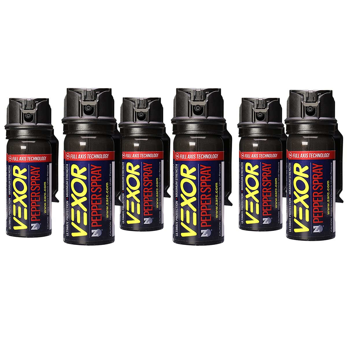 Buy Vexor Pepper Spray w/ Belt Clip for self defense 6 Pack, Maximum