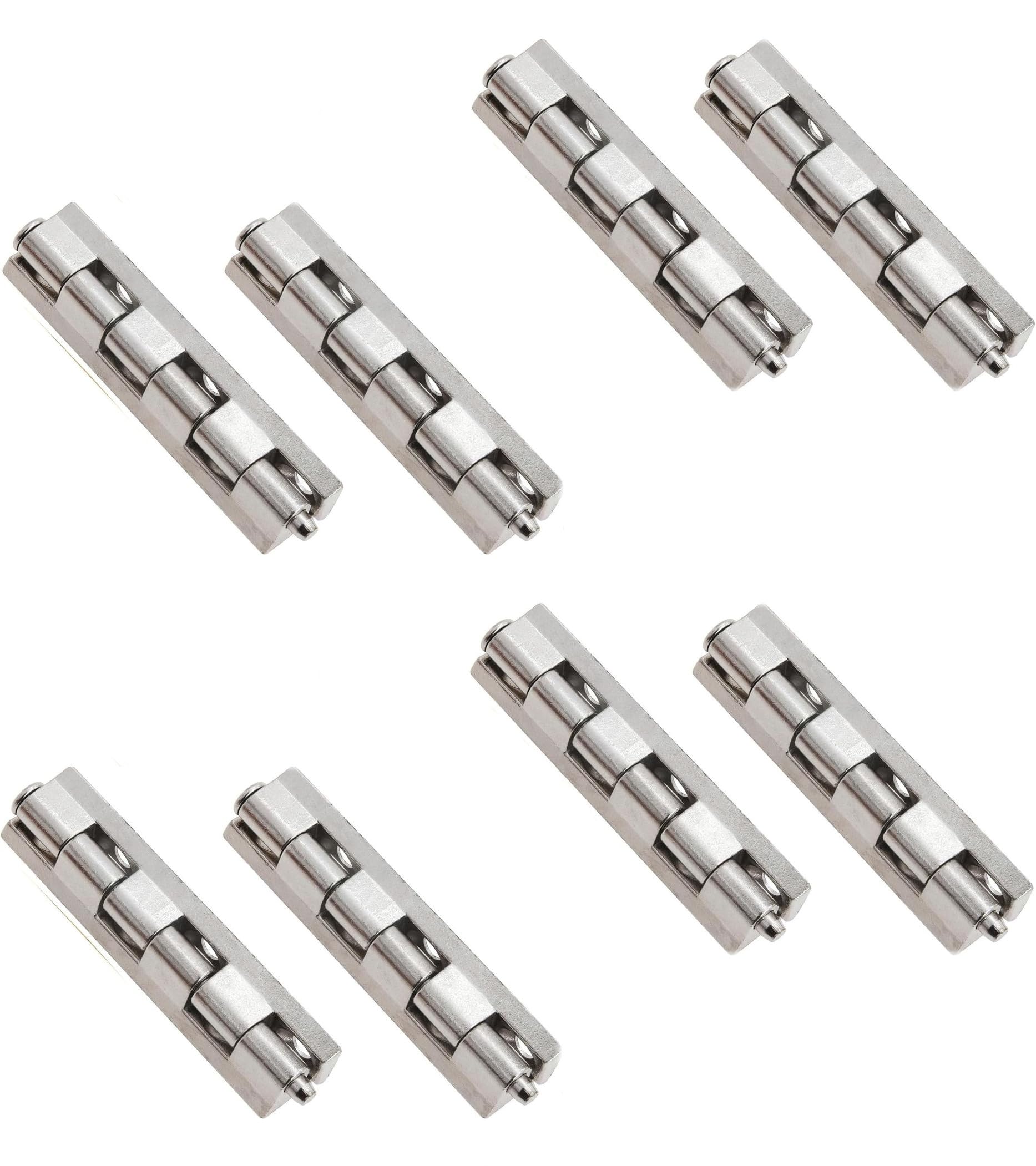 8 Bisagras Desmontables con Pasador Cromado/Latonado 53 mm – WOLFPACK (Cromado 8 unidades)