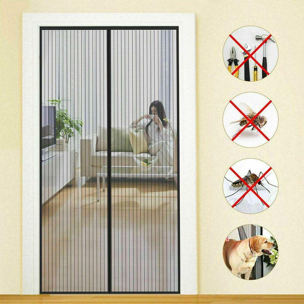 ZANZARIERA IN POLIESTERE PER PORTE CON MAGNETI cm 120 x 250 - col. grigio KASART
