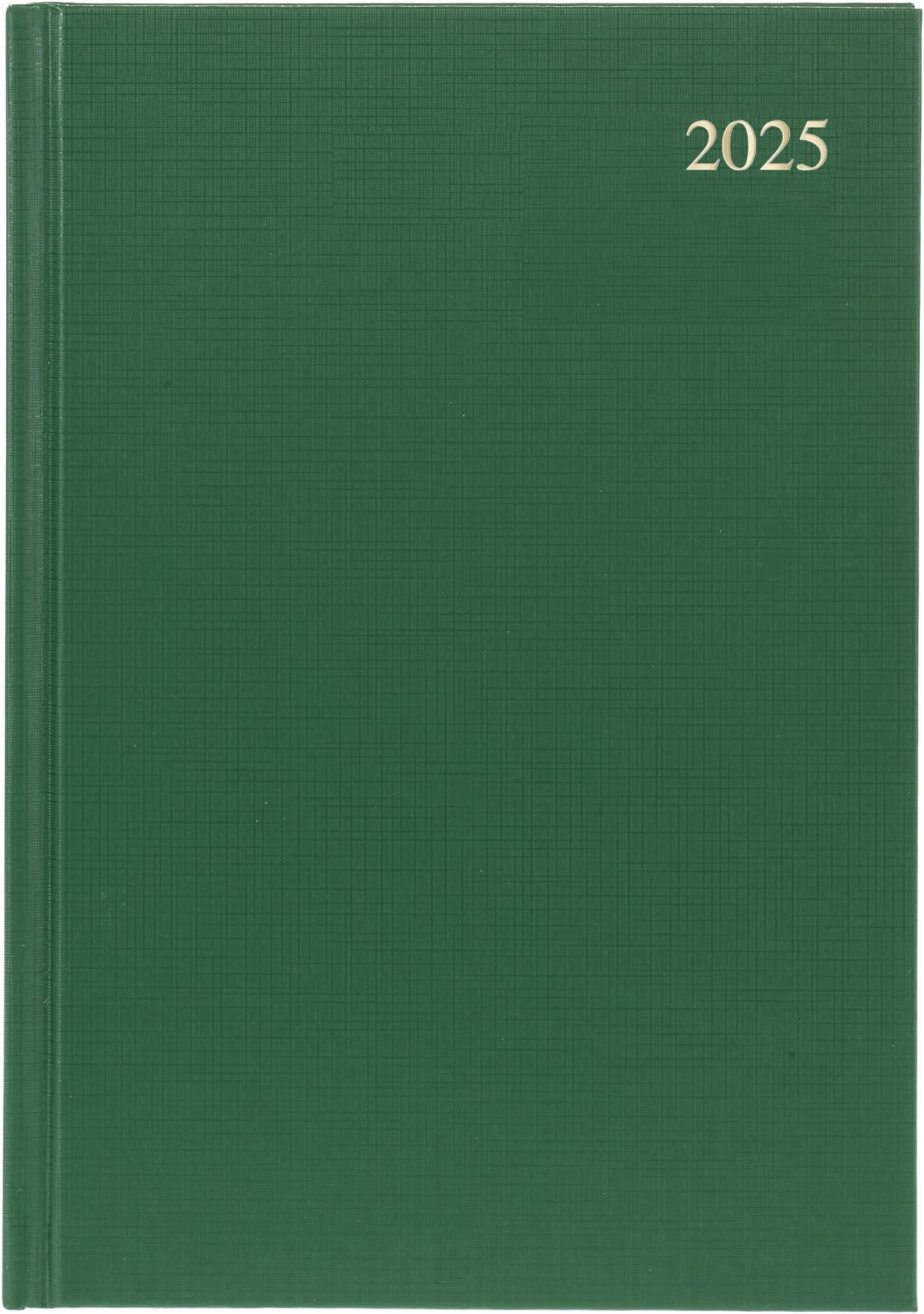Collins Essential 2025 Business Diary - A4 Day to a Page Planner with Leathergrain Hardback Cover - Green - ESSA41.52-25