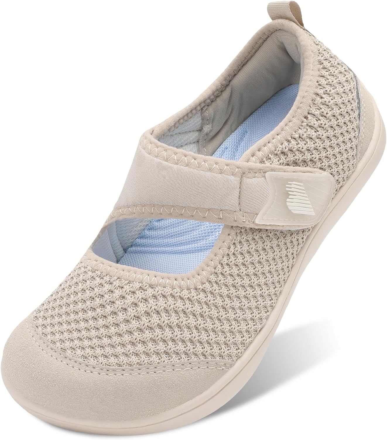 BARERUN Womens Barefoot Walking Shoes Adjustable Wide Diabetic Shoes Breathable Zero Drop Sneakers for Wide Width Arthritis Edema Feet Nursing Shoe Indoor Outdoor