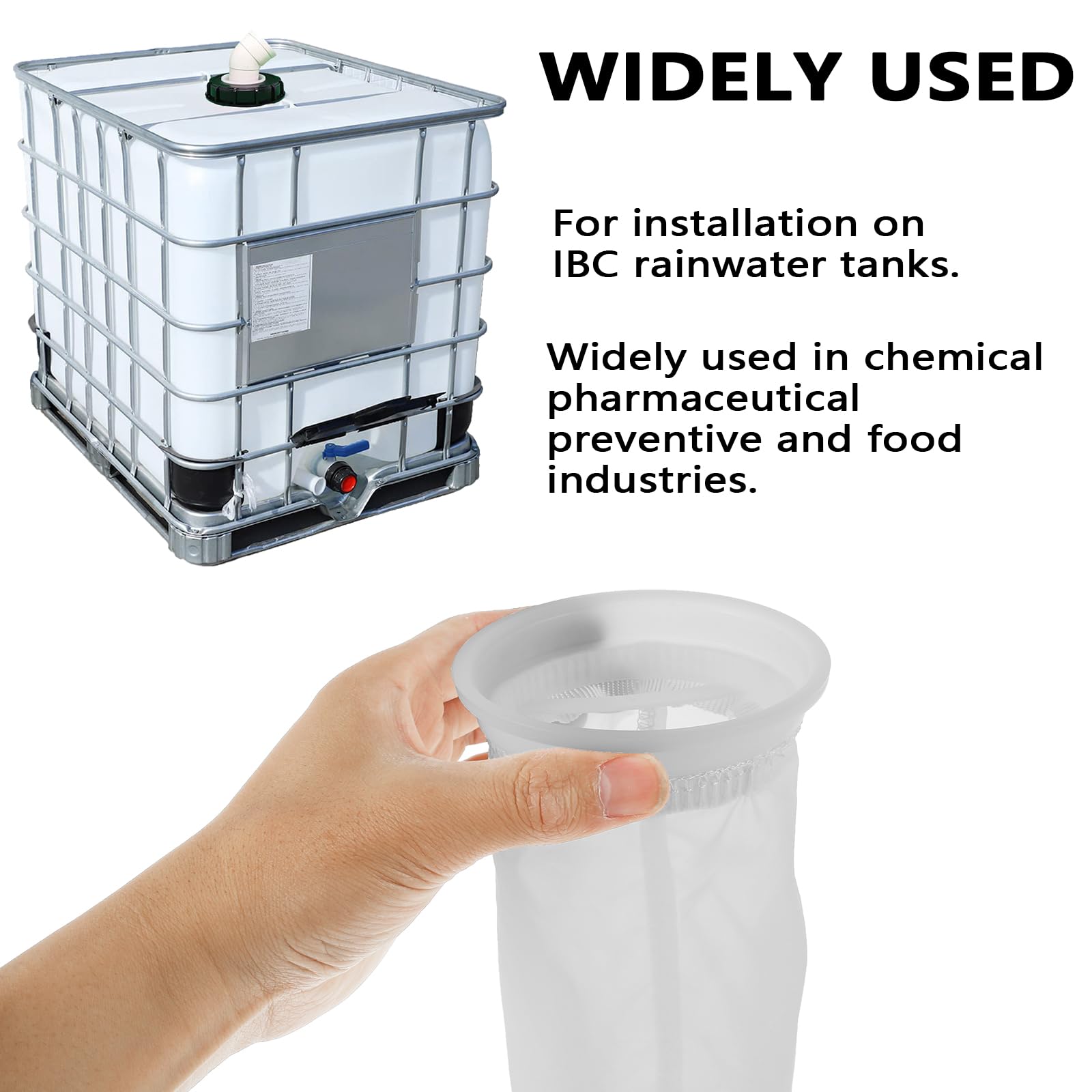 45°-IBC-Tankdeckel mit waschbarem Nylonfilter für 1000-l-IBC