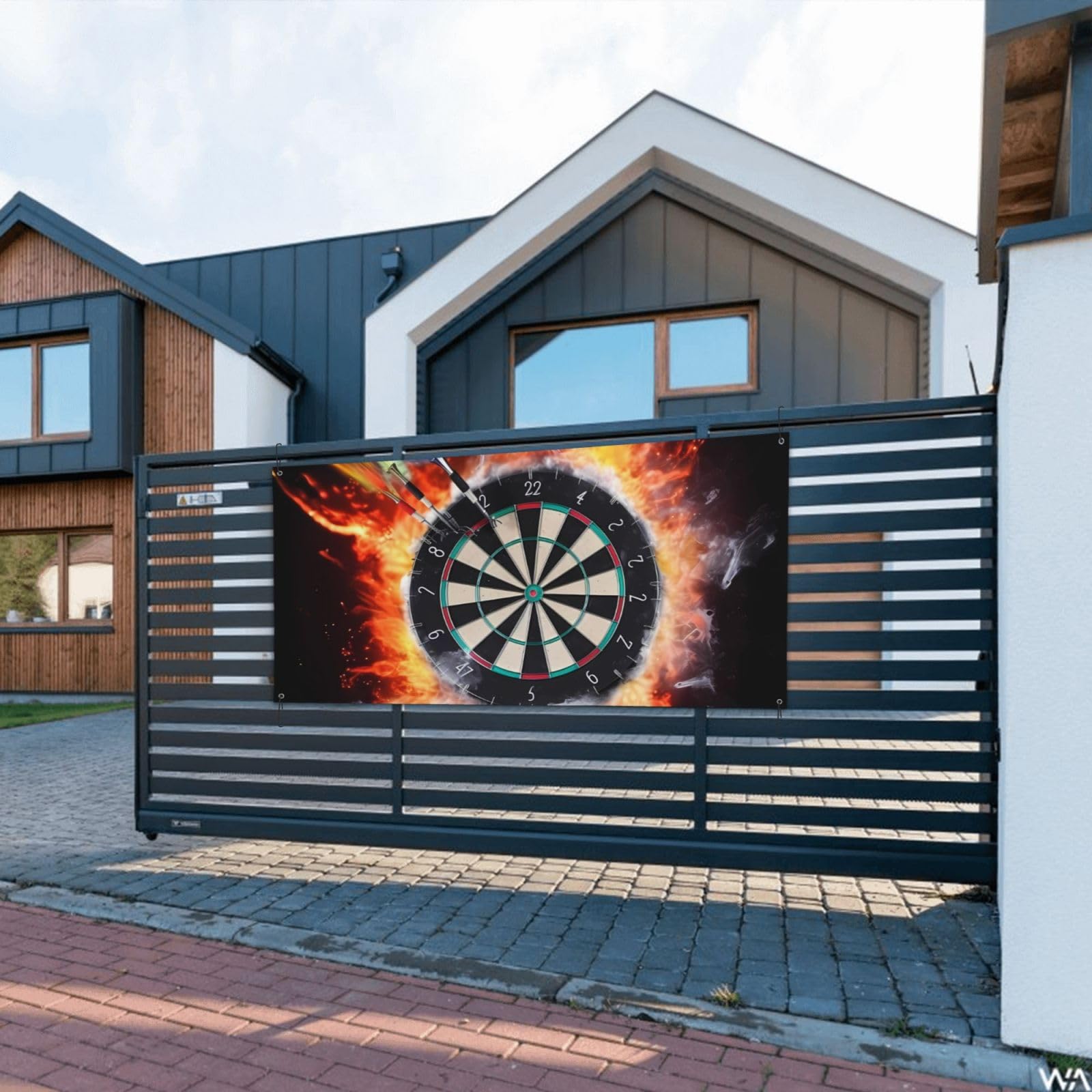 Dart Party Hintergrund – 6 X 3,6 Fuß (ca. 1,8 X 1,1 M) | Mit 'Happy Birthday' Aufdruck | Für Fotohintergrund & Partydekoration