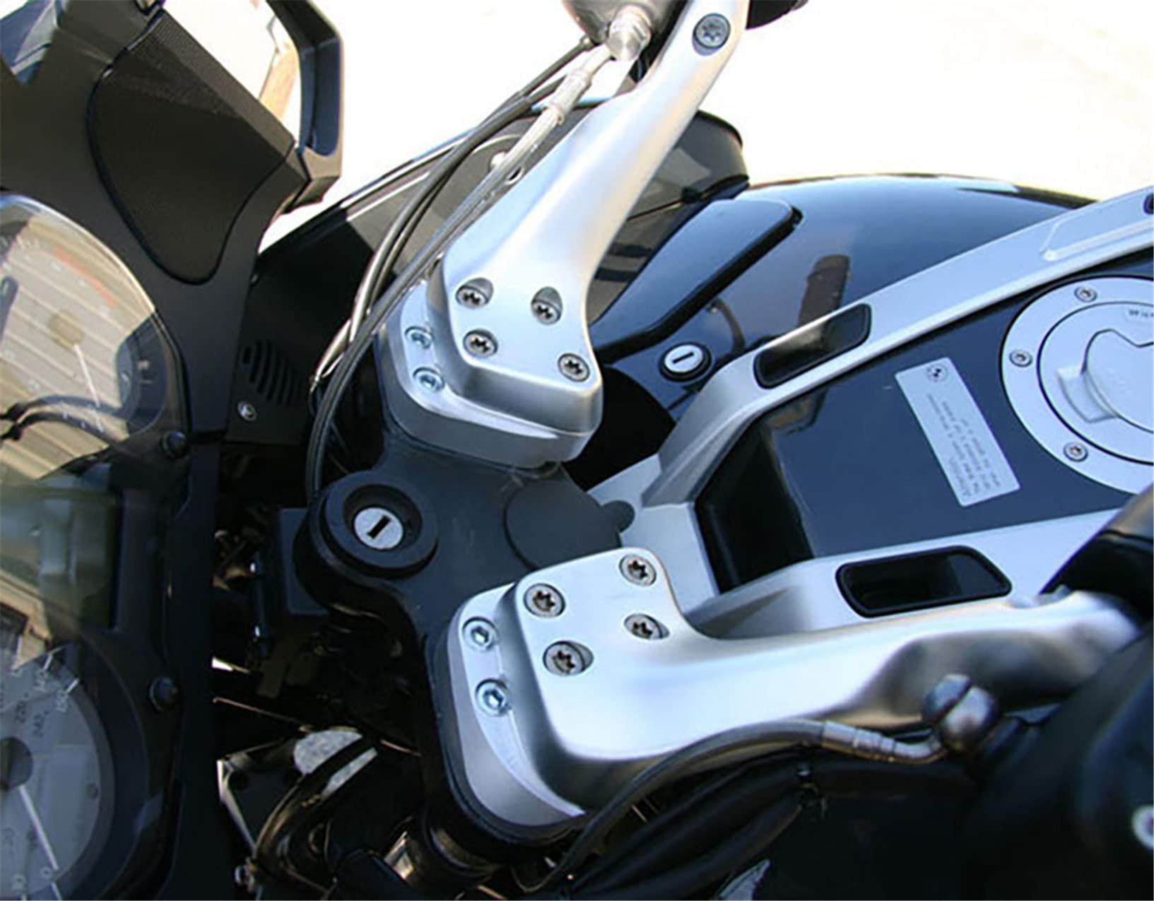 Srebrna kierownica motocyklowa do BMW R1200RT R1150RT R1100RT R1100R R1150R R 1100 1150 1200 RT R akcesoria motocyklowe części