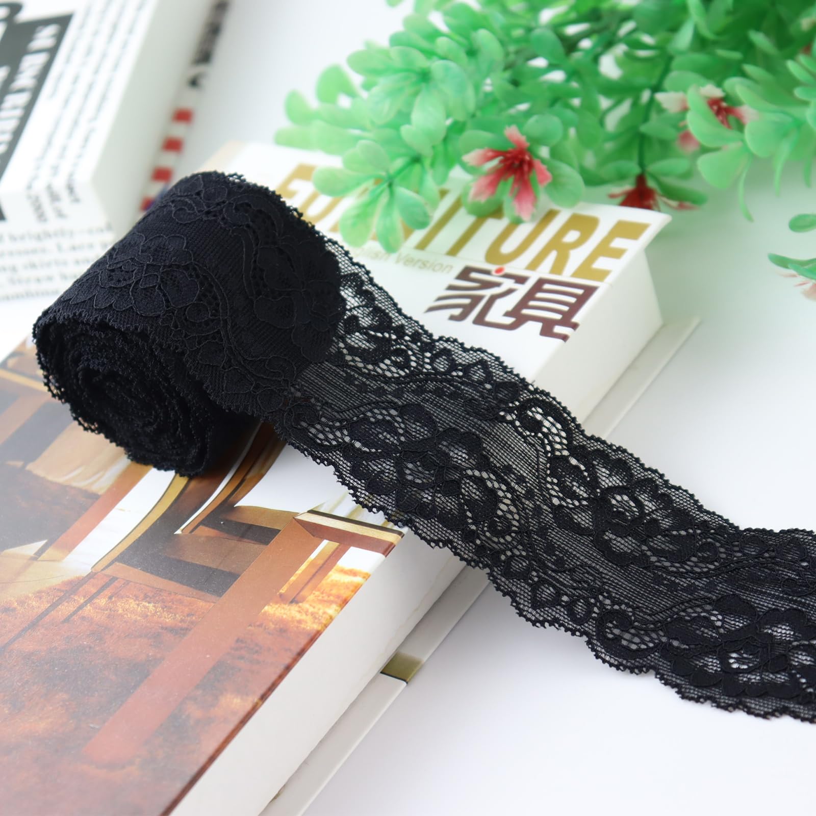 Duuclume 3.15 Inch X 5 Yard Lace Fabric, Vintage Lace Trim For Sewing...
