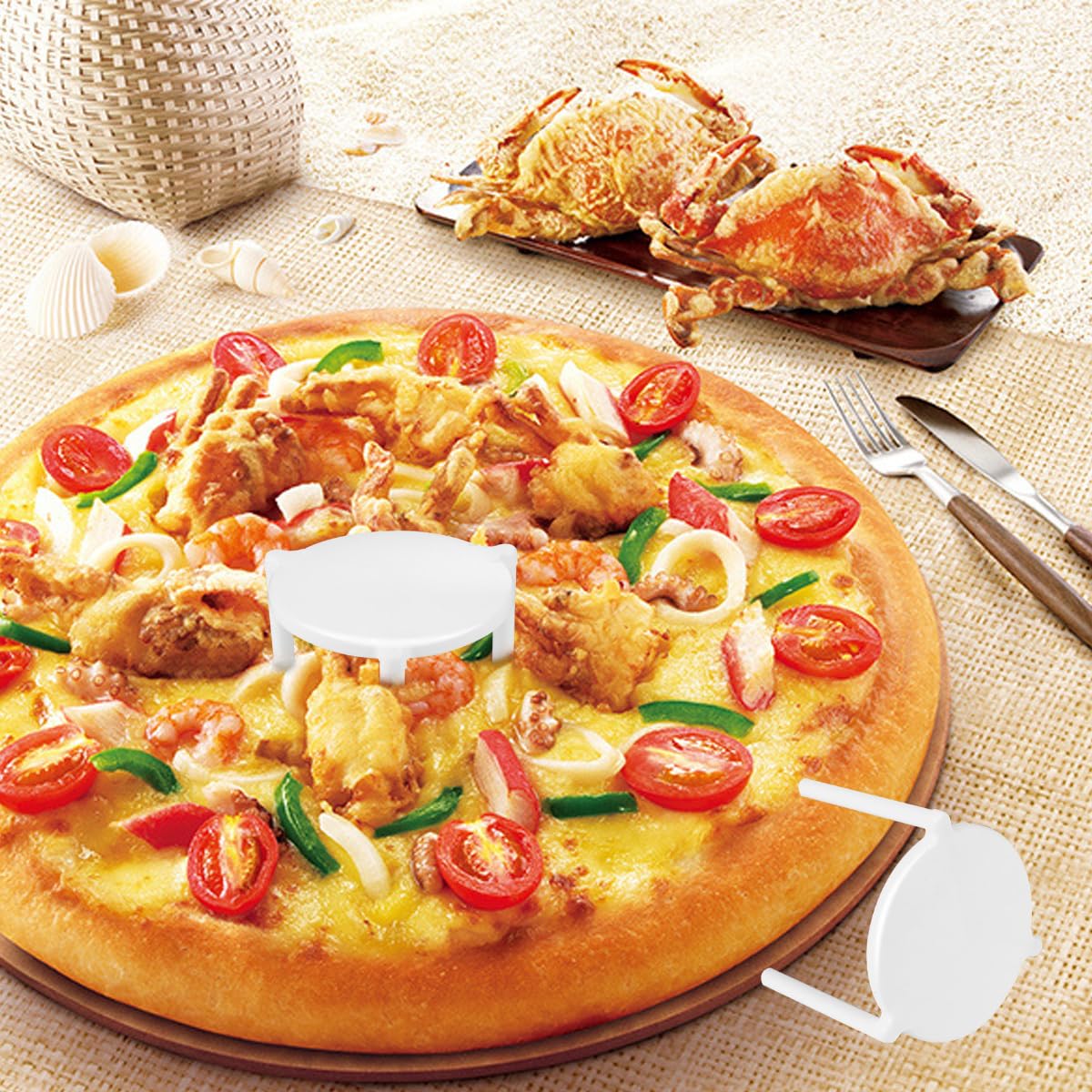 YARNOW Pizza Stativ Kunststoff Pizzahalter 4.5 Inch Stapelbar Pizzaschachtel Abstandhalter Für Restaurant Catering Zuhause
