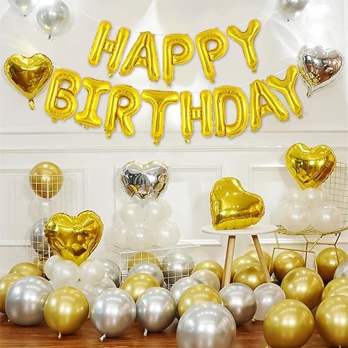 Miniatura 2 de Cartel de globos de feliz cumpleaños de 16 pulgadas, globos de aluminio personalizados, letras con nombre, decoración de fiesta de cumpleaños para