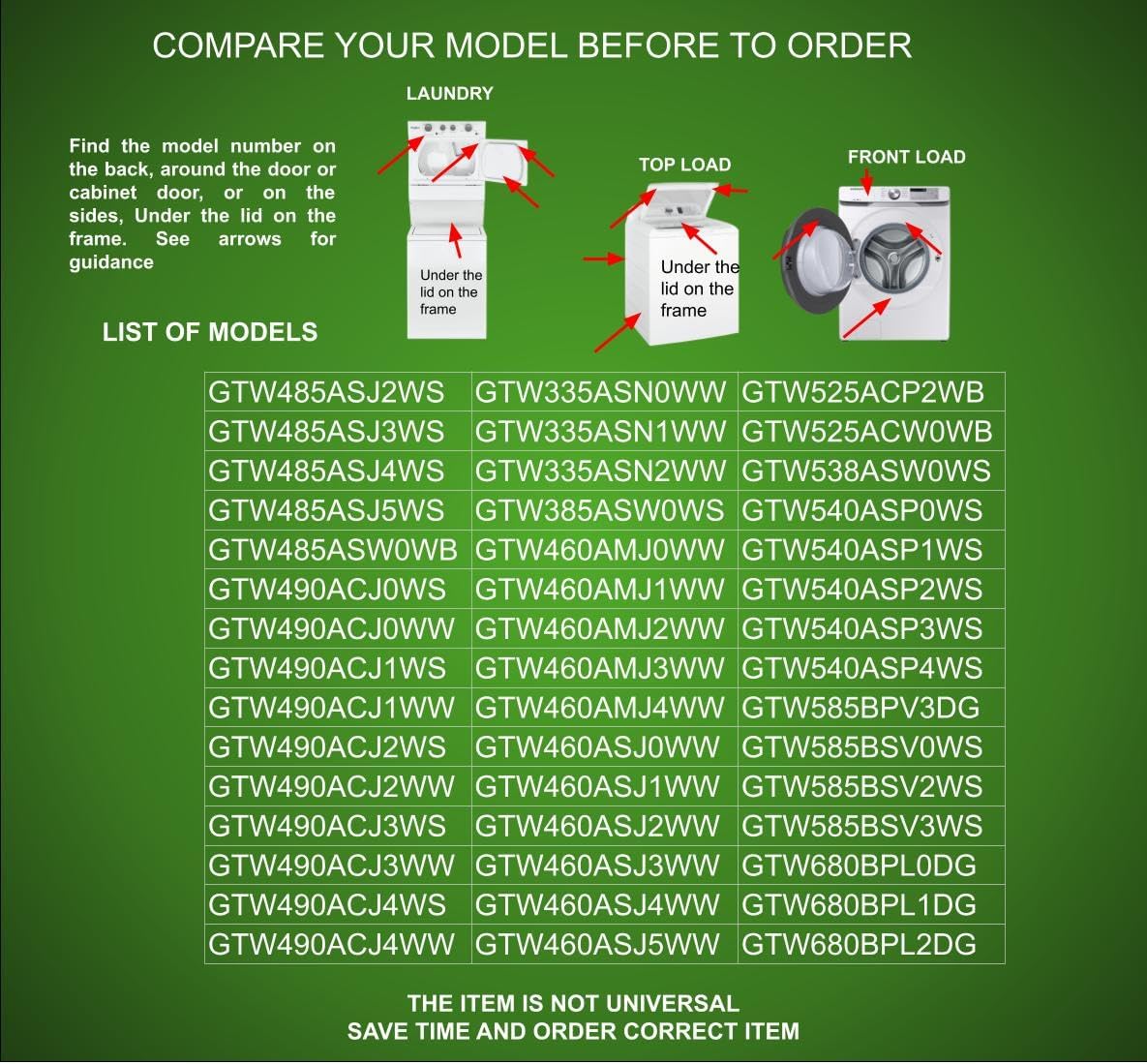 290D1102P003, 290D1102P002 CKD02P002X compatible with GE Washer Start Capacitor fits old number 290D1102P003, 290D1102P002