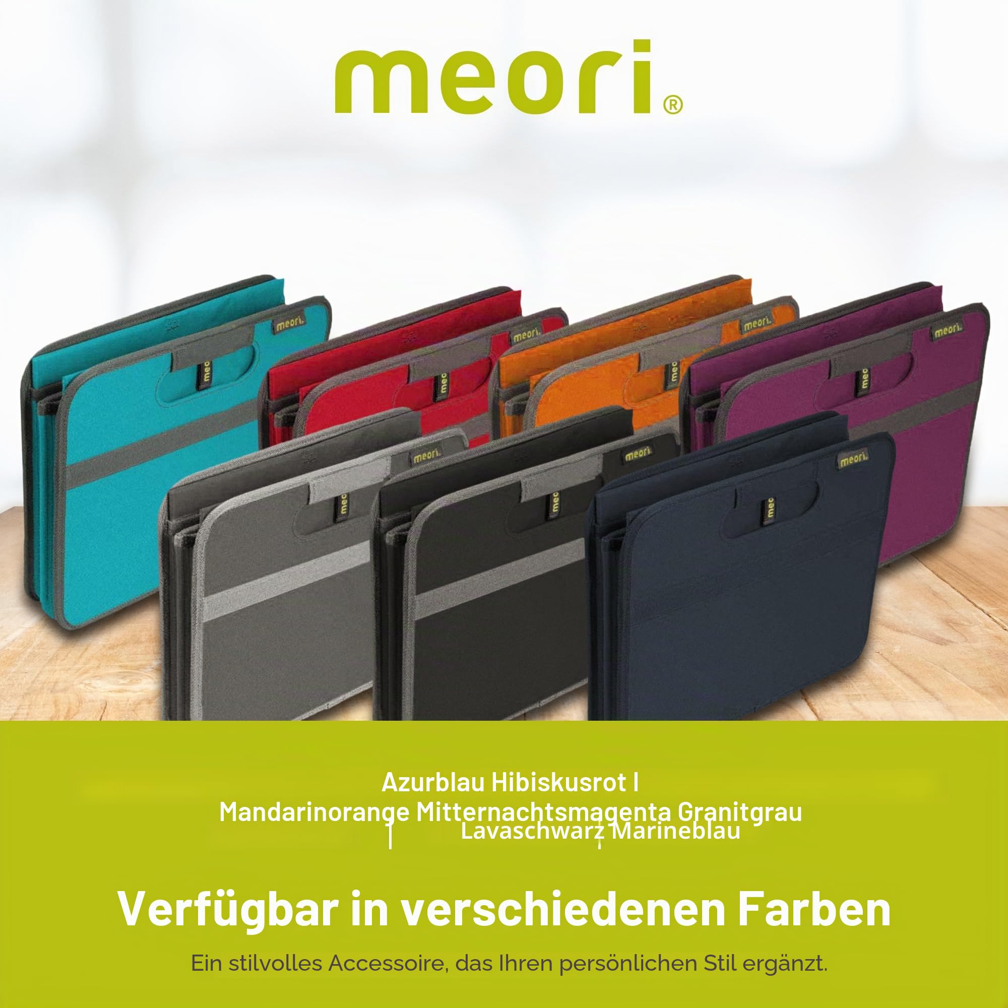 Meori Aufbewahrungsbox faltbar Traglast 30 kg - 50cm 32cm 27.5cm Größe L
