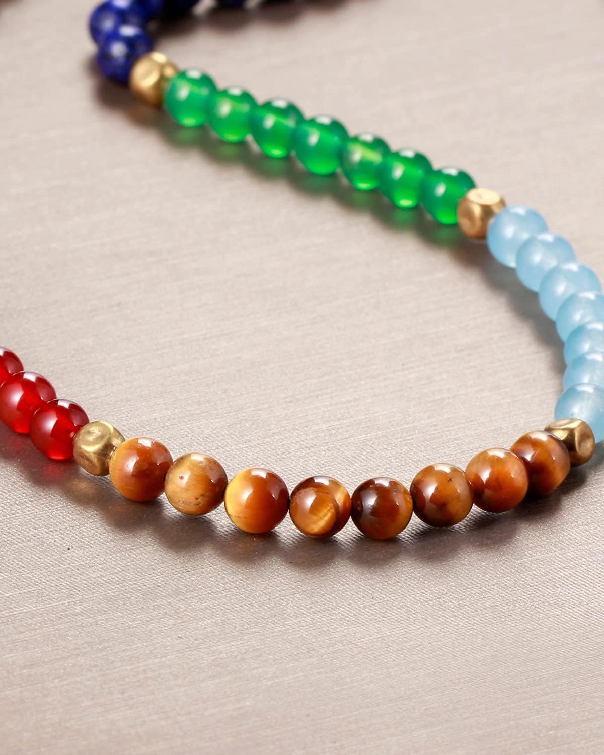 Jewever 7 Chakra Anklet Bracelet For Women Beach Foot Energy Healing Gemstone and Crystals Yoga Worry Stone Balancing Meditation - Image 6