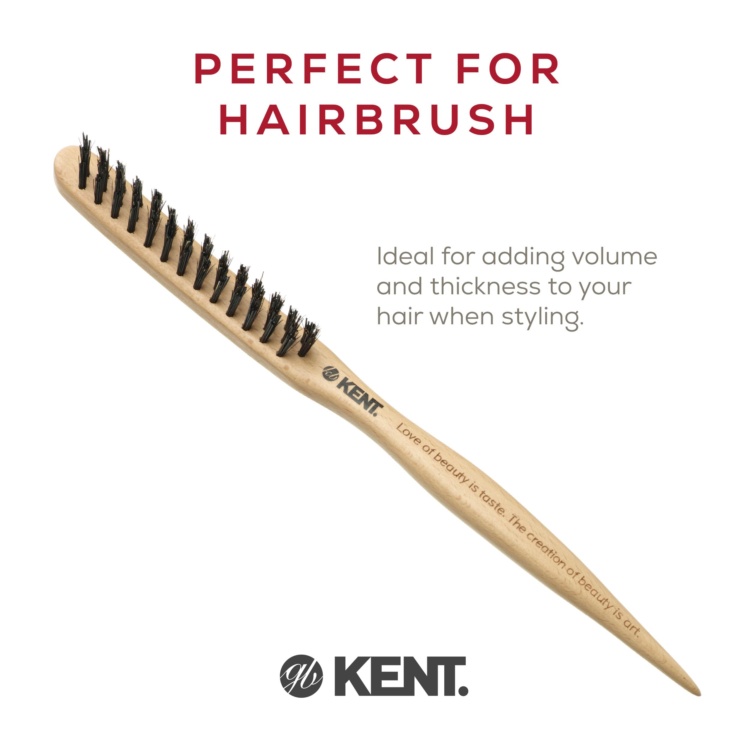 Kent PF15 Back Combing Hairbrush - Mountains design (PACK OF 1), Beige - Image 3