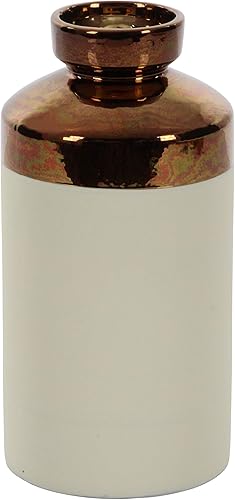 Miniatura 8 de CosmoLiving by Cosmopolitan - Jarrón de cerámica contemporáneo, 3 piezas, tamaño pequeño, color blanco