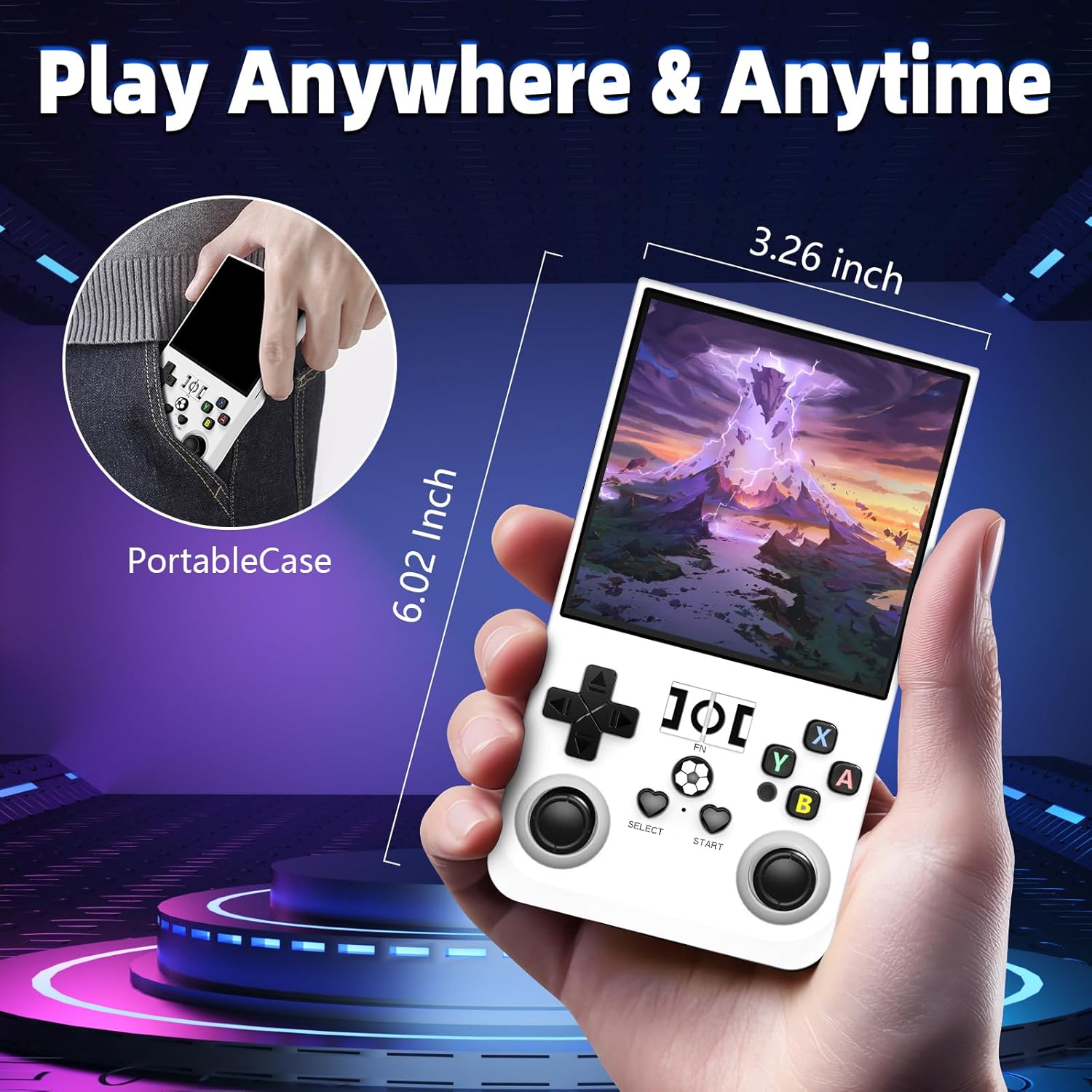 R36MAX Retro Handheld Game Console, 4.0 Inch IPS Screen Retro Gaming Console,Linux System, 4000mAh Battery Portable Pocket Mini Arcade, Built-in 128G,Pearl White 8 71uUtfuSTbL. AC SL1500