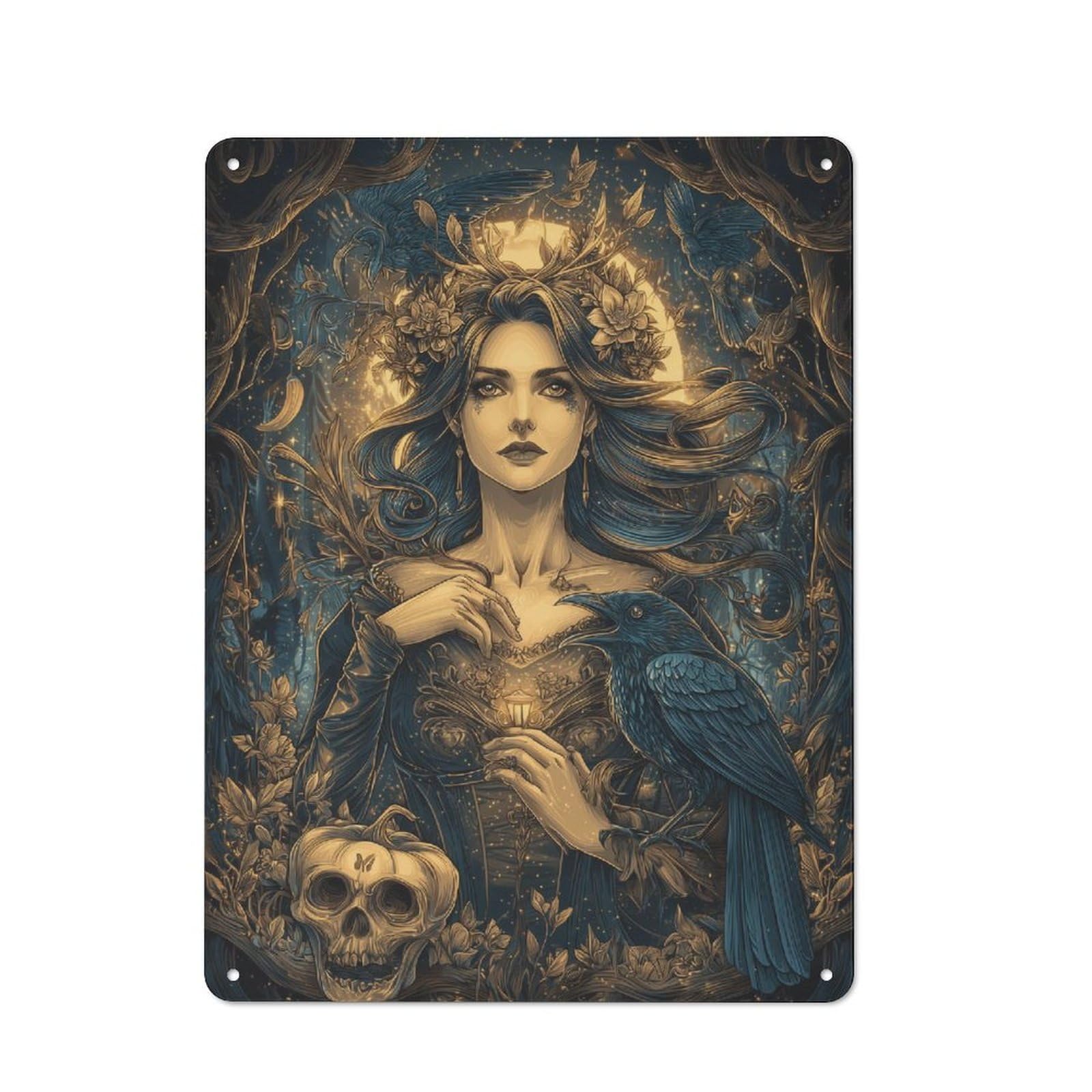 Junmoney Enchanted Forest Whispers Vintage Metal Sign 40X30cm For Dining Room Or Kitchen, Suited To Home Decor Collectors