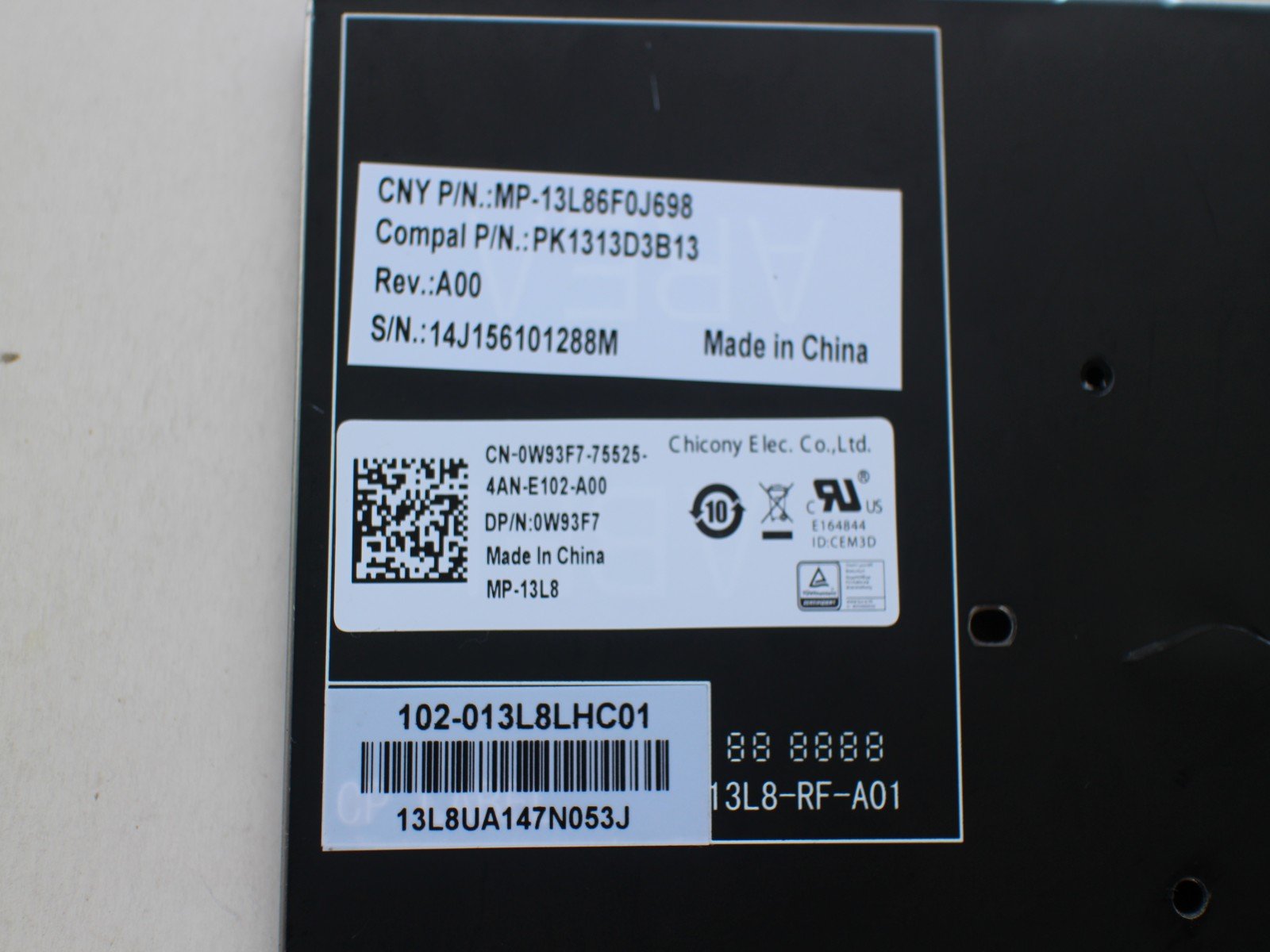 Dell Latitude E5450 E5470 E5480 E7450 E7470 7480 Clavier français non rétroéclairé FTTYH