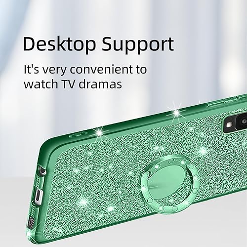 Miniatura 5 de KuDiNi Funda para Alcatel TCL 30 Z T602DL, TCL 30 LE para mujer, con purpurina, suave, elegante, transparente, TPU de lujo, linda funda protectora