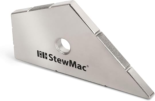 StewMac Fret Kisser Spot Leveling Tool, Fix Guitar Fret Buzz | 0.255" Thick Steel, 4 Precision-Ground Diamond-Coated Sides, 300 Grit, Level One Fret Without Removing Strings