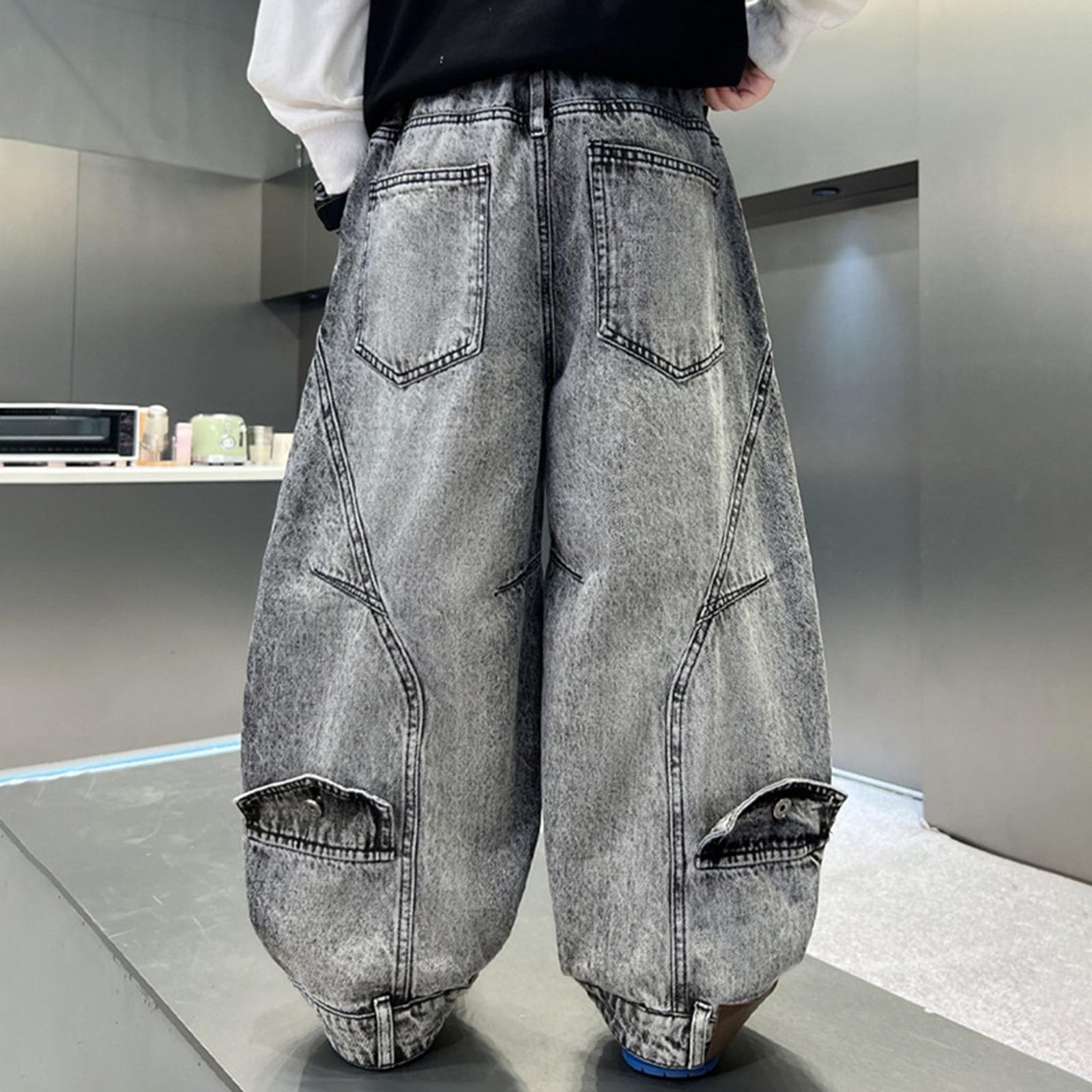 Pantalones Vaqueros Casuales para niños, Pantalones Holgados de Pierna Recta con Estilo Urbano y geniales