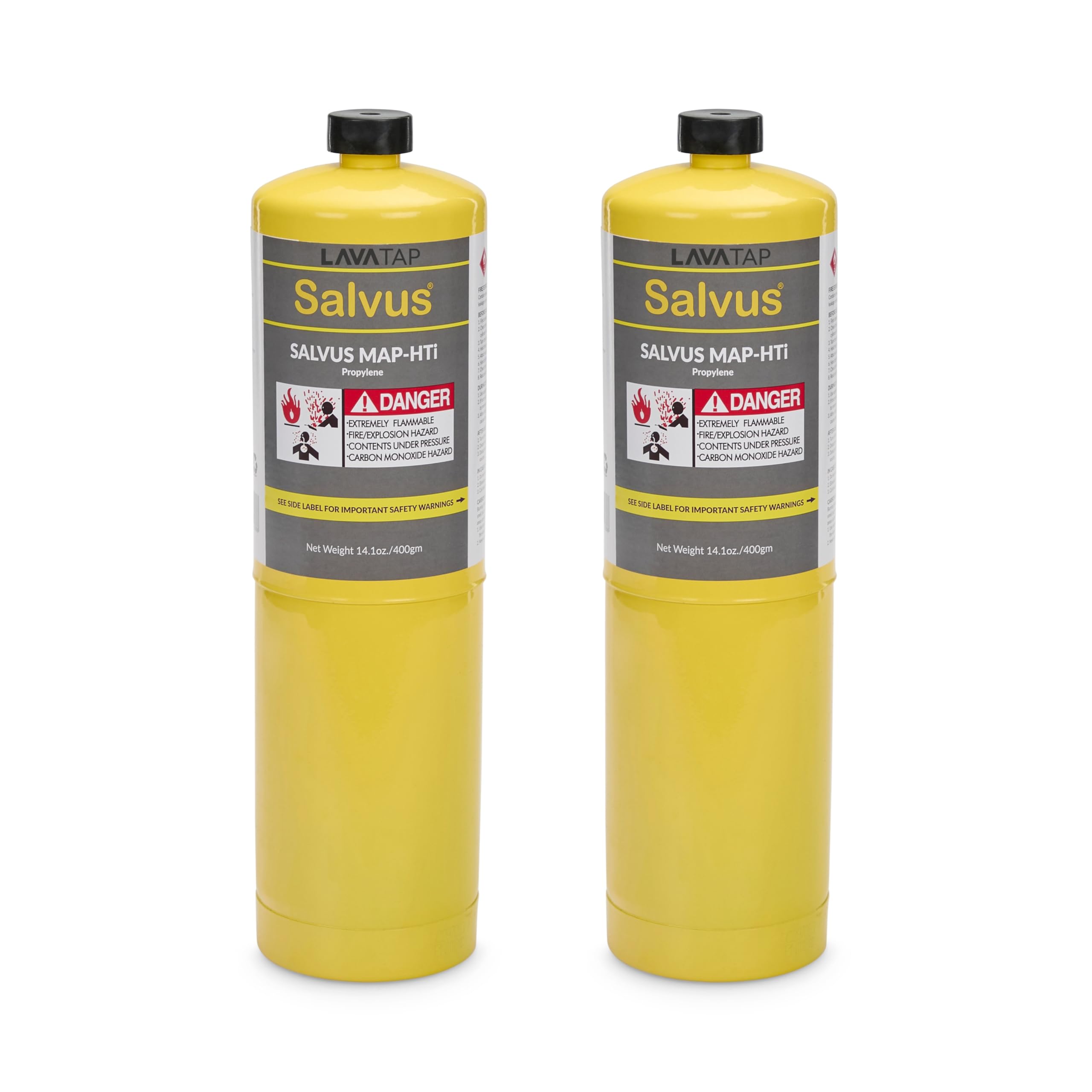 2 x Salvus Map HTi Mapp Gas Bottle for Blowtorch Plumbers Soldering