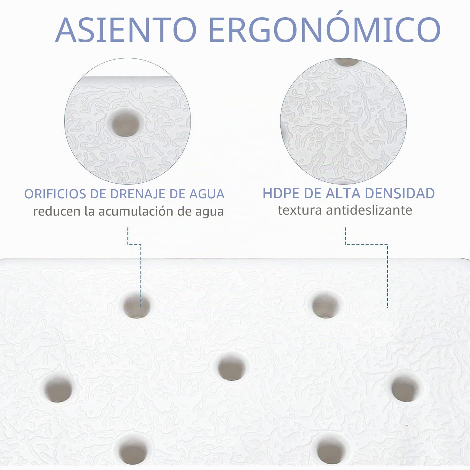 Rehab - Silla De Ducha Con Respaldo y Apoyabrazos Extraíble - Asiento de Bañera, Silla Ajustable En Altura - Ayuda Apoyo para las Personas Mayores