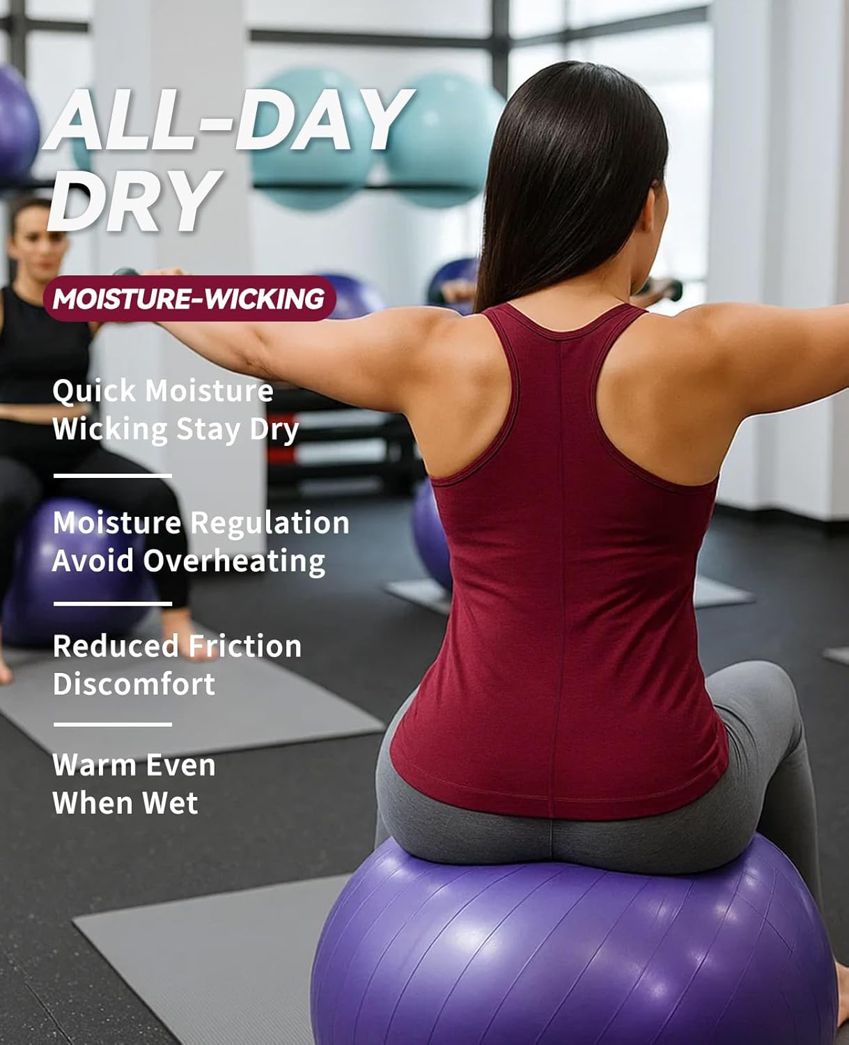 Merino Protect 100% Merino Wool Tank Top Women Moisture Wicking Undershirt Odor Resistance T Shirt for Hiking Travel - Image 5