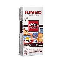 Kimbo Espresso Napoli – 100 Capsule Compatibili con Nespresso Original | 10 Confezioni