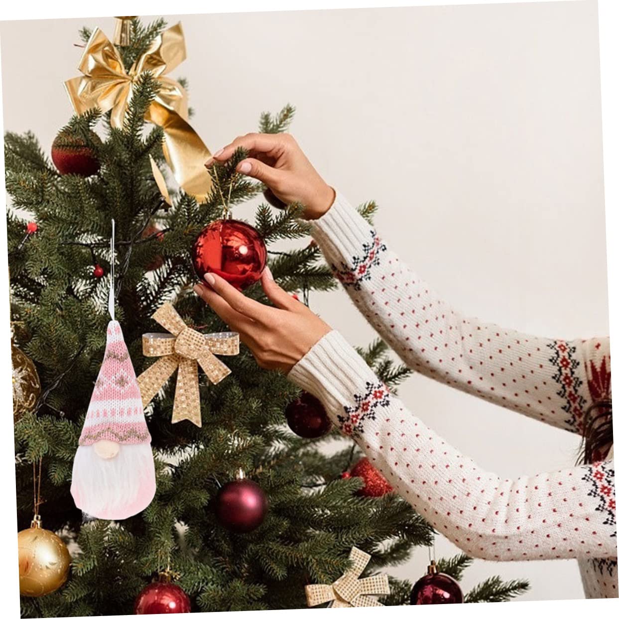 Cabilock 18piezas Adornos Navideños GNOME De para Decoración De Árbol y Muñecos De Navidad De Diseño Colgantes De Fiesta