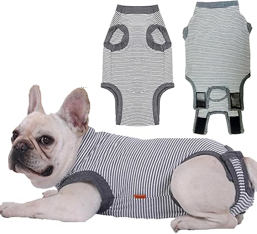 Uadonile Traje de recuperación quirúrgica, para perros grandes y pequeños, esterilización después de la cirugía, cobertura de cuerpo completo,