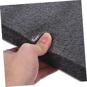 2pcs Black Foam Sheets Cuttable Packing Foam Block for Toolbox Storage Crafts Flexible Water Resistant Reusable Padding for Protection
