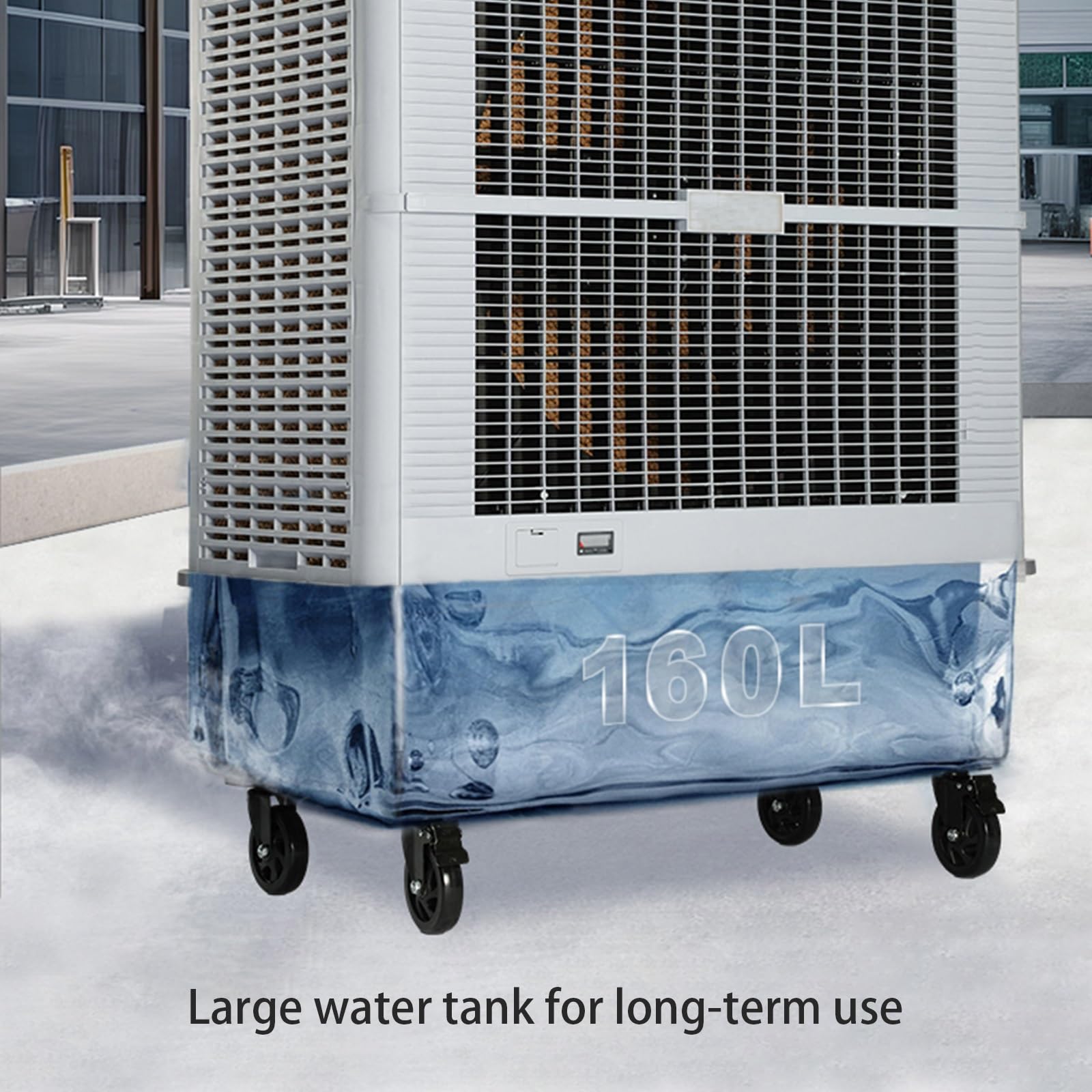Climatiseur Portable, Refroidisseur D'air Par Évaporation Avec Réservoir D'eau Et 7 Vitesses, Unité De Ventilateur De Refroidissement Rapide pour Chambre, Bureau, Usine(100 * 60 * 139cm)