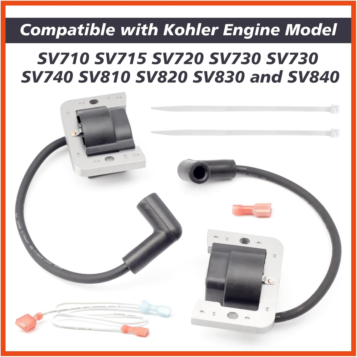 32-707-01-S 25-707-03-s Ignition Coil 24 584 89-s Replacement for Kohler Twin cylinder engines Spark MDI Module Conversion Assembly Model CH740 CV740,CH750 CV750,SV735 SV740 SV840