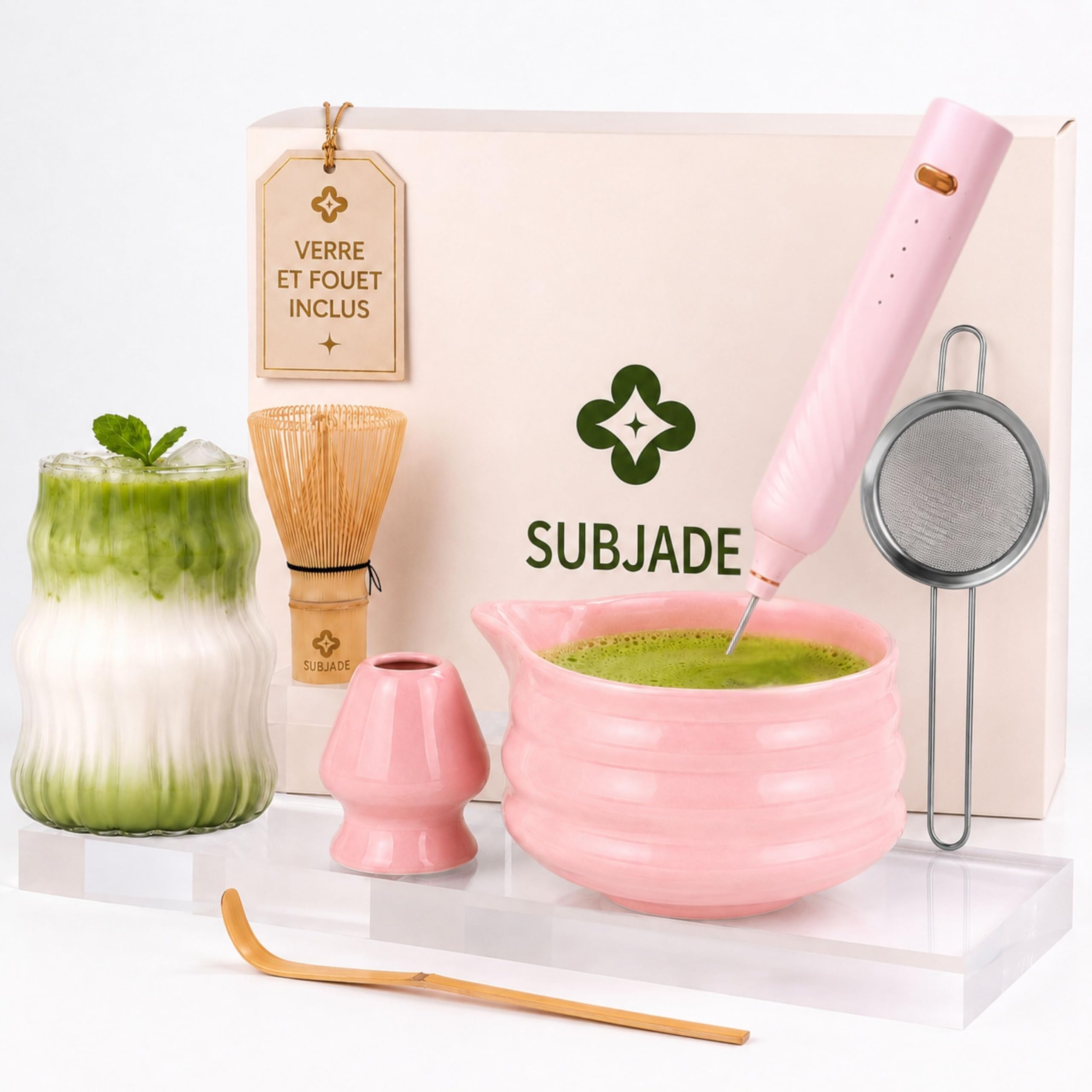 Complete Matcha Kit with 530 ml Bowl, Electric Whisk and Bamboo Chasen