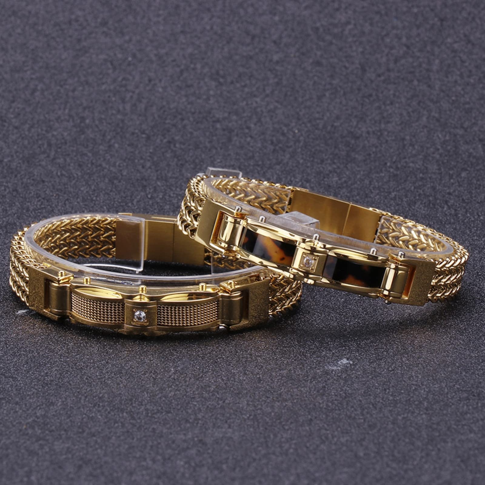 Pulseras para Hombre, Moda De Personalidad Crear Pulseras Oro Regalo para el cumpleaños de San Valentin