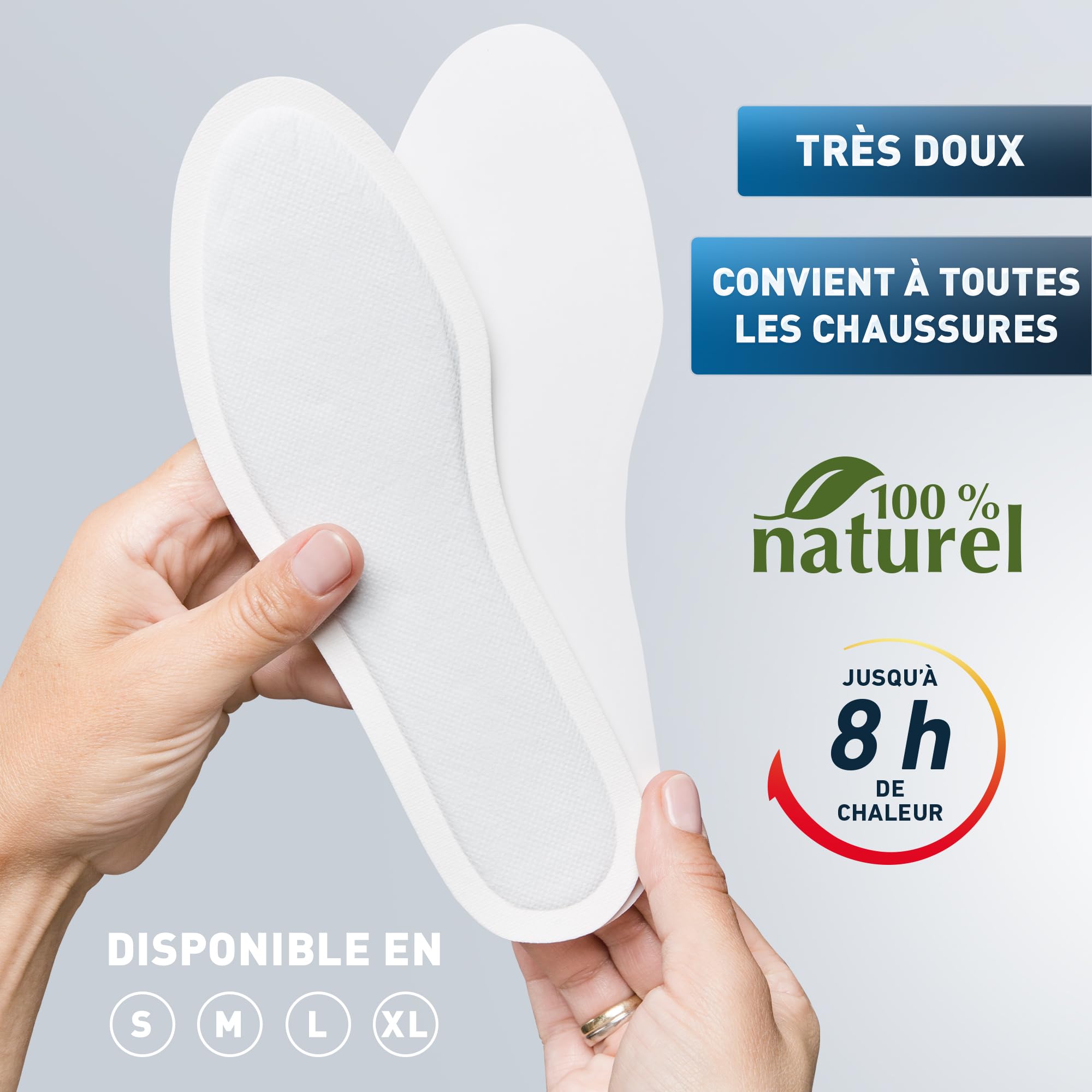 THE HEAT COMPANY Semelles Chauffantes - Extra Chaud - 8 Heures de Chaleur - Chaleur immédiate - autochauffante - purement Naturel – Small, Medium, Large, X-Large - 5, 10 ou 30 Paires