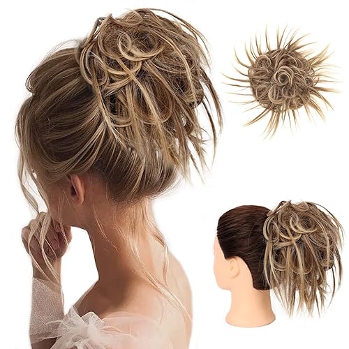 ODINSON Extensiones de cabello sintético con banda de goma elástica, extensiones de cabello ondulado, extensiones de cabello sintético para mujeres