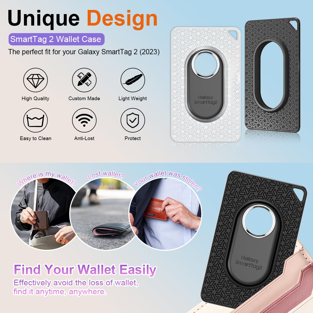 Amazon.com: BIQIRE Case for Galaxy SmartTag2 Wallet Holder 2-Pack