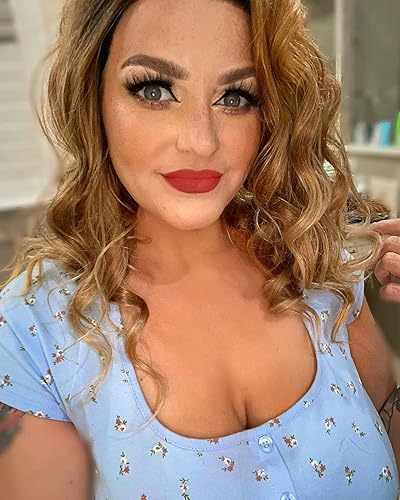 Miniatura 9 de SAPPHIREWIGS Peluca rizada con encaje frontal, color marrón, marrón natural, corta, suelta, rizada, mojada y ondulada, sin pegamento, pelucas de