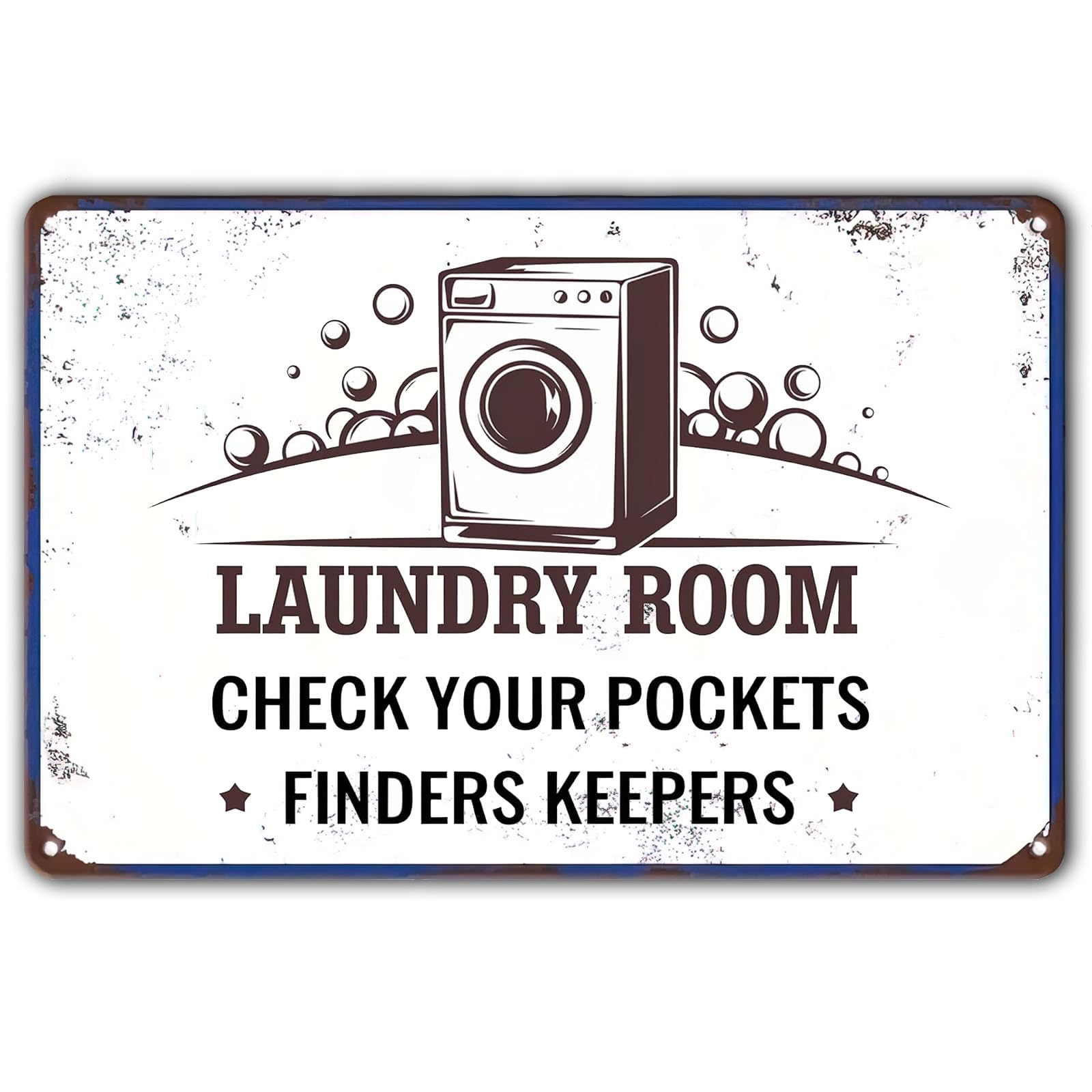 Novelty Laundry Room Vintage Metal Sign Interesting Daily Reminder Wall Art Decor Tin Plaque for Home Garage Man Cave 8x12 Inch