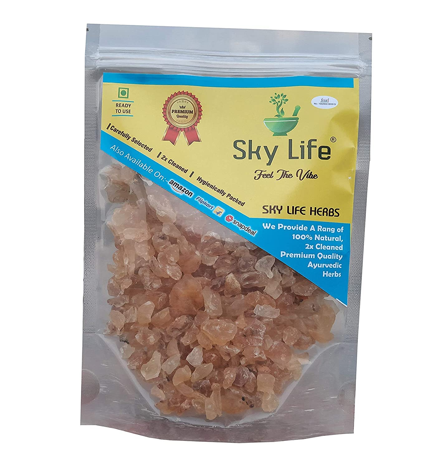 Veena Sky Life Gond Katira - (100Grm) Tragacanth Gum - Kathila Gum - Kathila Gond - Dink Katora - Gaund Kani - गोंद कतीरा- Gum Edible - Gaund - Gondh Katira