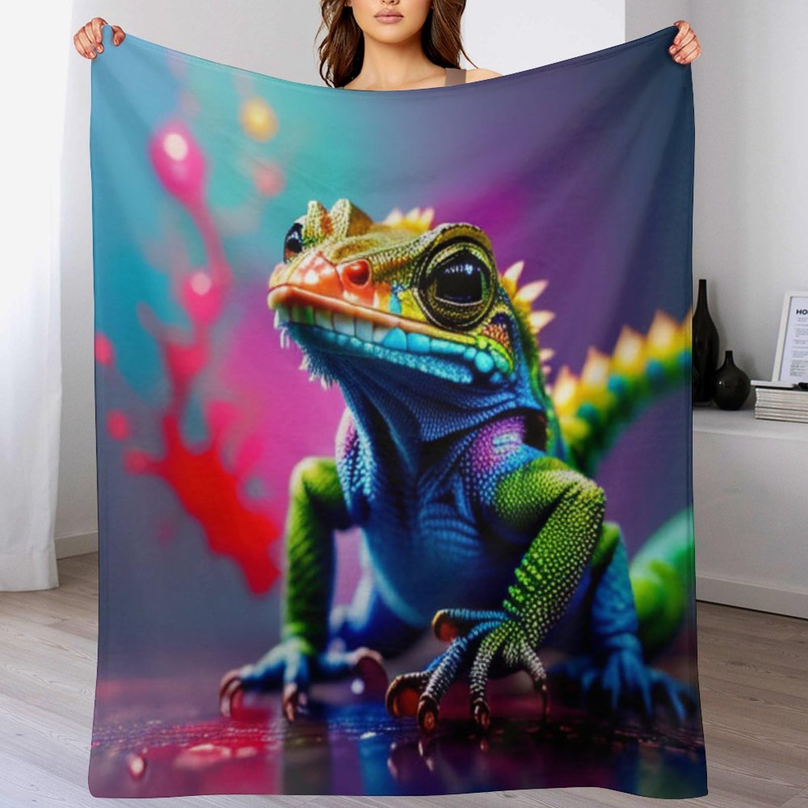 Couverture 3D caméléon super douce pour stopper le froid et simplifier l'entretien à la maison