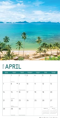 Miniatura 4 de Bright Day - Calendario mensual de pared 2024 Filipinas, 12 x 12 pulgadas, playas de Manila, Boracay