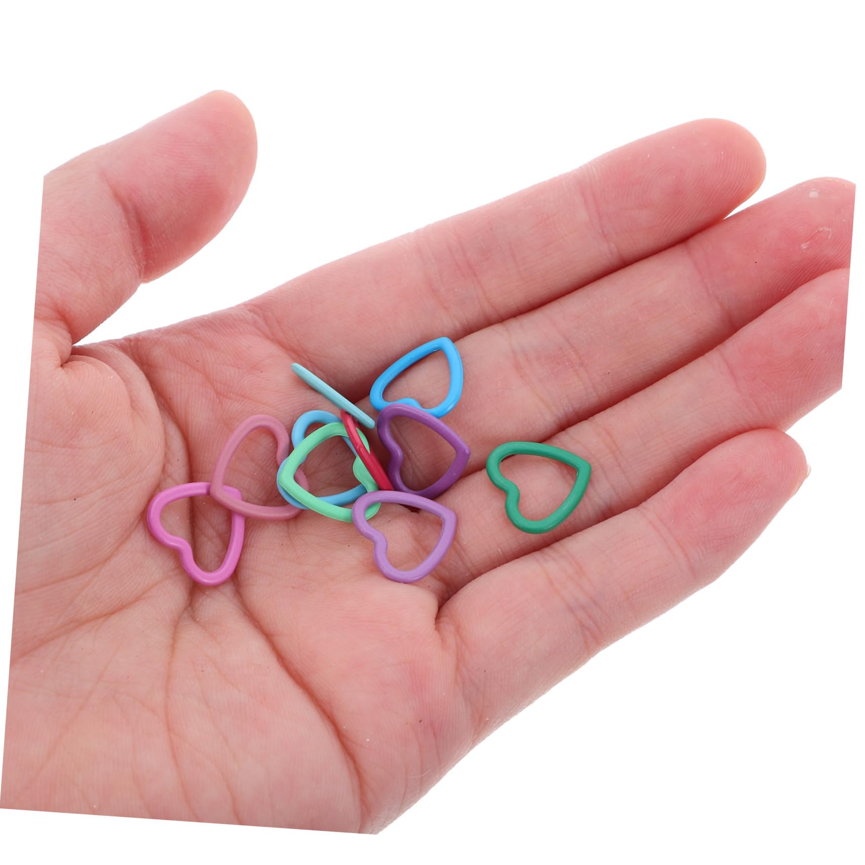240pezzi Segnapunti Forma di Cuore in Metallo per Uncinetto e Lavoro Maglia Marcatore per Punti Rimovibile Strumento per Maglieria e Cucire