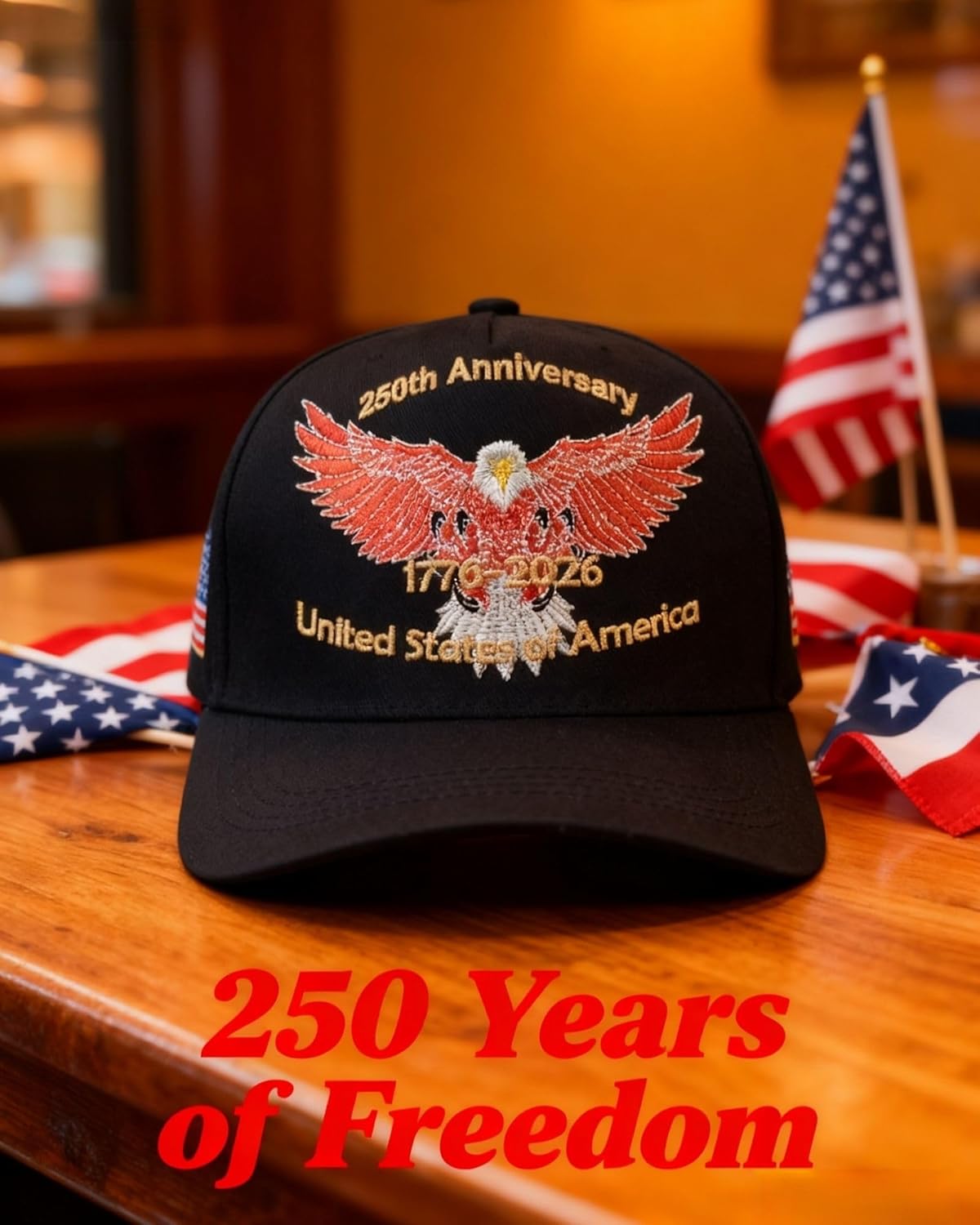 Levviye USA 250th Anniversary Hat Cap America 250 Years Birthday Independence Day Decorations Gifts Memorabilia - Image 7