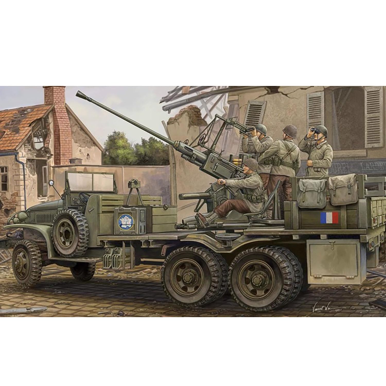TOUCAN RC HOBBY 1/35 Francia Bofors 40mm Gun Car Model Kit Plastica
