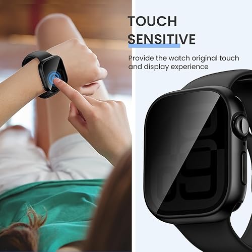 Vista 26 de Tensea Funda protectora de pantalla impermeable para Apple Watch (2 en 1) para Apple Watch, serie SE 6, 5, 4, 1.732 in, iWatch PC, película